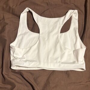 Reformation Cream Racerback Sports Bra